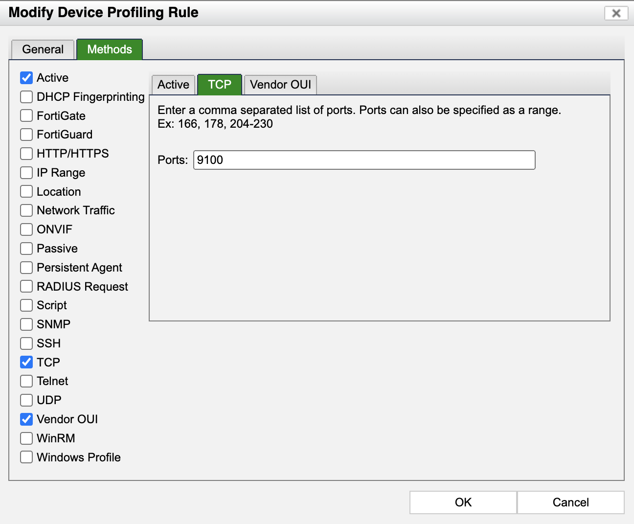 Profiling IoT Devices FortiNACF 7.2.0